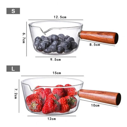 Glass Cooking Pot Soup Milk Pot With Tood Handle Glass Cooking Pot Instant Noodle Pot Glass Cookware Kitchen Accessories