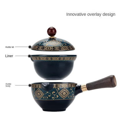 Swing Tea artefakt lata kung fu te -set bärbar xiaoyao tekanna teaware kök matsal hem trädgård