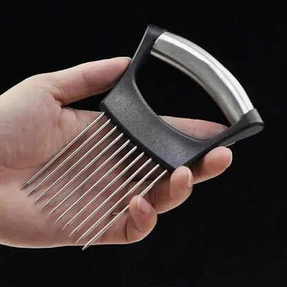 Creative Onion Slicer Stainless Steel Loose Meat Needle Tomato Potato Vegetables Fruit Cutter Safe Aid Tool Kitchen GadgetsKnife