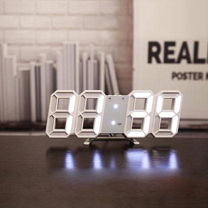 Wanduhr Digitale Alarm Moderne Küche Elektronisch Smart 3D USB Netzteil LED -Datumsdatum Temperatur Display Desktop Schlafzimmer
