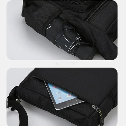 Rilibegan Men Crossbody Bag Single Shoulder Bags Big Capacity Storage Bag Fashion Multi-Pockets Business Crossbody Bags