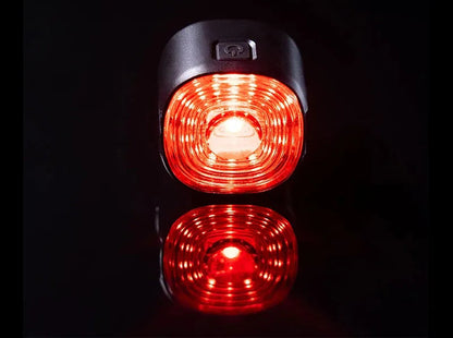 GIYO Bicycle Intelligent Brake Tail Light IP66 Waterproof 6 Light Modes High Brightness Bike Rear Lamp LED Taillight USB Charge