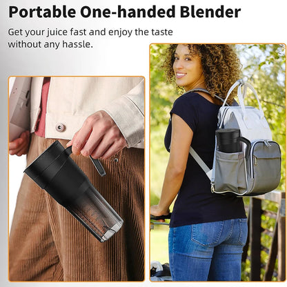 Bærbar fruktjuicer 6 skarpe kniver oppladbar personlig multifunksjonell håndholdt mini blender kopp for risting og smoothies