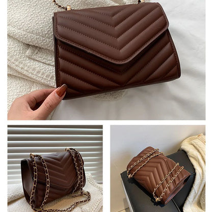 Naisten yhden olkapää Retro pieni neliöpussi Crossbody käsilaukku Minimalistinen tyylinen Naisten ketjulaukku, joka sopii matkaan