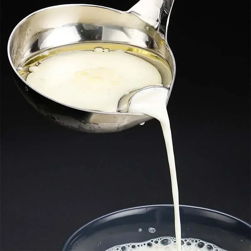 Zuppa di cucchiai in acciaio inossidabile zuppa cucina cucina cucina zuppa separatore grasso separatore yogurt olio cucchiaio accessori da cucina