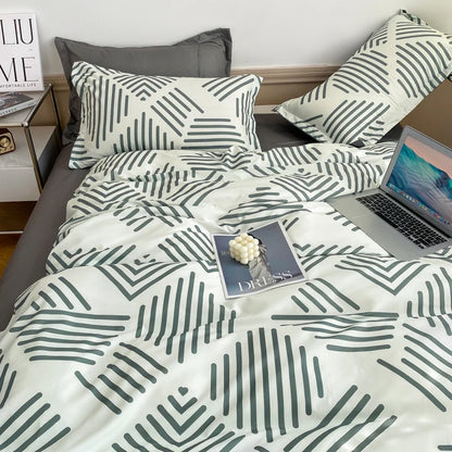 Nordic Style Duvet Cover Queen/King Size Skin-Friendly Soft Comforter Cover All-Seasons Aloe Cotton housse de couette 200X230CM