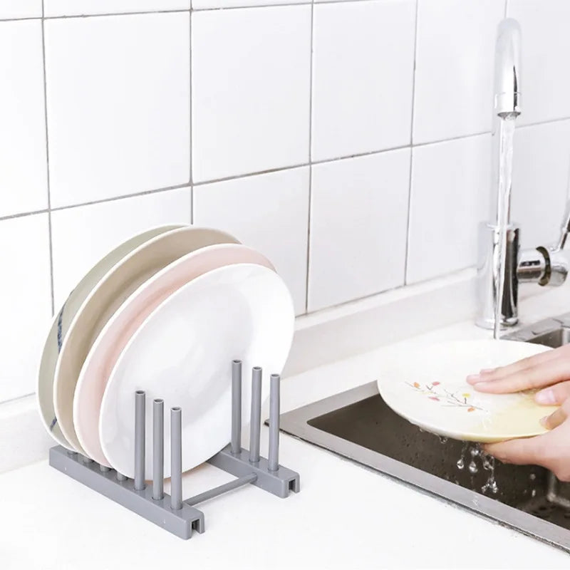 Køkkenarrangør Pot Låg Rack Rustfrit stål Spoon Holder Pot Låg Hylde Kogetskål Rack Pan Cover Stand Køkken Tilbehør
