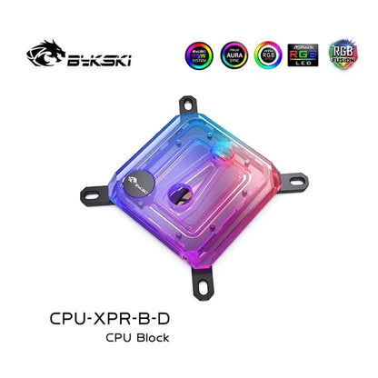 Bykski CPU Block Use for INTEL LGA 1151 1156 1700 1800 AMD AM4 AM5 / Water Cooler Radiator 5V ARGB Light SYNC / CPU-XPR-B-I/M-D