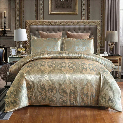 Héich Enn Jacquard Kinggréisst Bettgadding Set Luxuseschiergeresch Hochzäit Bettgads Lets Gestätt Isseg Touch Duvel Douvet Cover 220x240