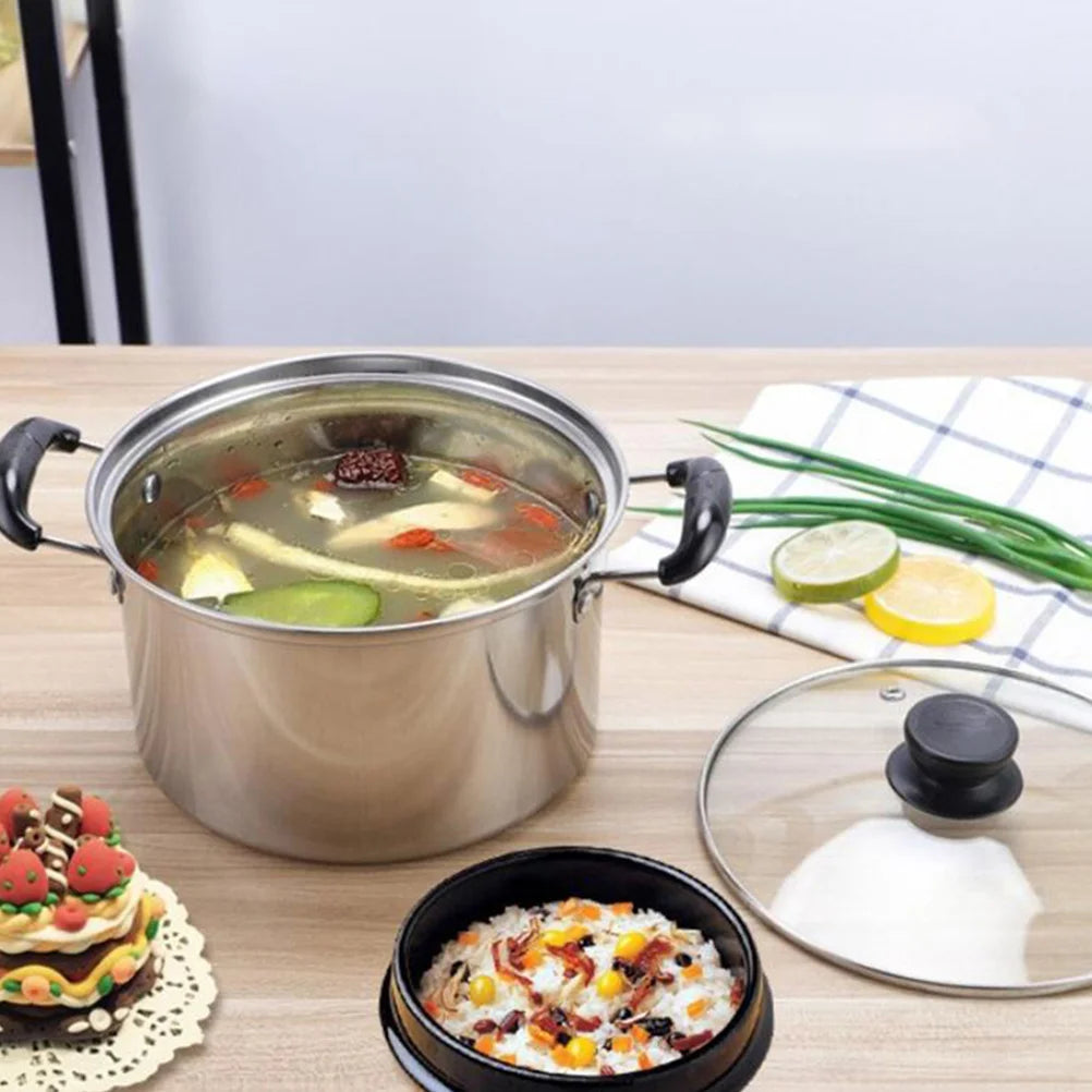 Potsuppe madlavning rustfrit stål bestand låg pan pasta køkken mælke kogegry gryde nudle gryderet nudler lagerpot kogende varm