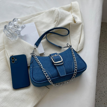 Kleng Design Jeans Bags Dammen Neie Kräiz-Schëller Bags Shëllef Savas Sak