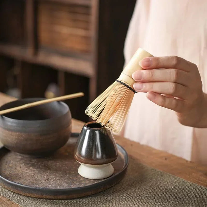 Matcha tējas suka baiben li dziesmu dinastija tēja pasūtīšanas blendetool matcha bļoda bambusa statīva tējas ciparnīcas maisīšanas sukas bambusa suka