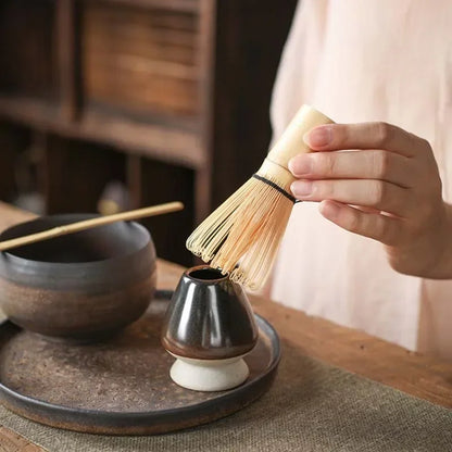 Matcha tējas suka baiben li dziesmu dinastija tēja pasūtīšanas blendetool matcha bļoda bambusa statīva tējas ciparnīcas maisīšanas sukas bambusa suka