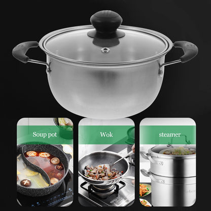 Potsuppe madlavning rustfrit stål bestand låg pan pasta køkken mælke kogegry gryde nudle gryderet nudler lagerpot kogende varm