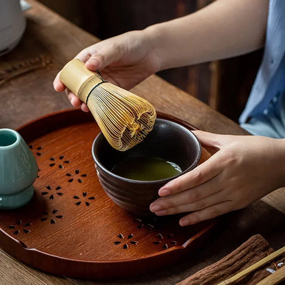 Tea set japansk te -set matcha whisk (chasen) te sked och skopa (chashaku) matcha set bambu tillbehör