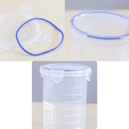 Cylindrical Transparent Food Sealed Jars PP Moisture Proof Kitchen Storage Boxes Airtight Leakproof Plastic Food Airtight Jar