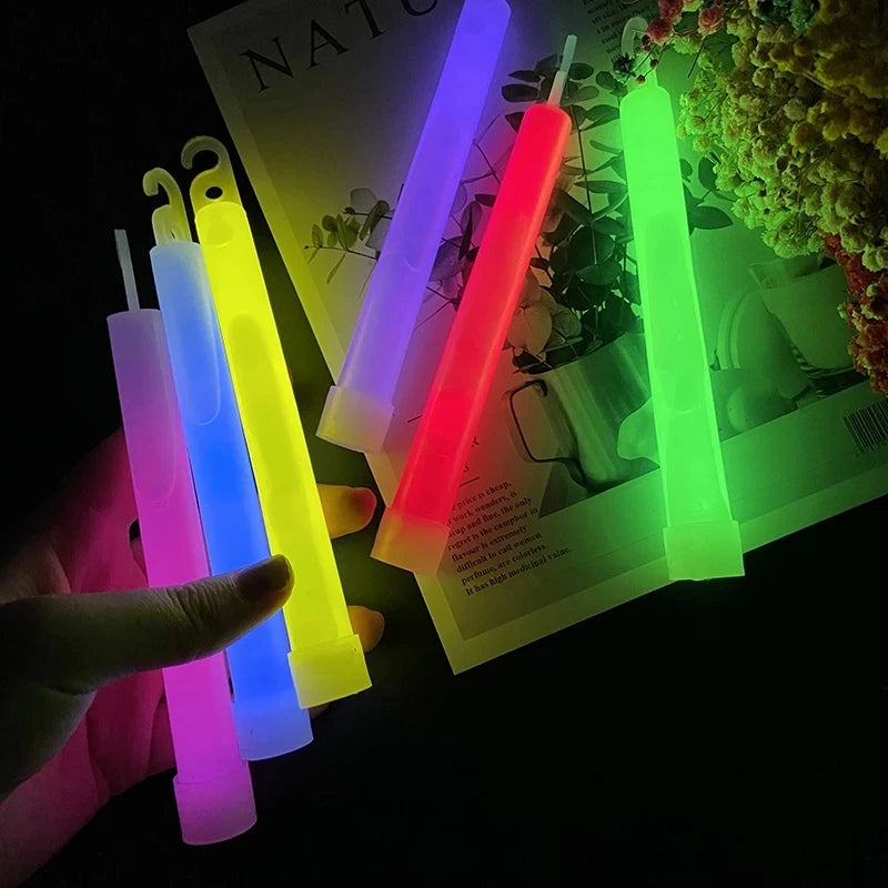 1pc 6inch Glow Stick Chemical Light Stick Industrial Grade Glow Sticks Цветово парти клуб къмпинг Коледни химически светлини