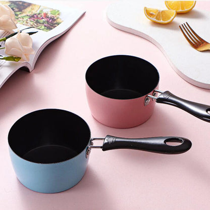 Rostfritt stål mjölkpanna smältande kokande mjölkpanna non-stick sås panna för baby frukost pan nudel gröt kök köksredskap