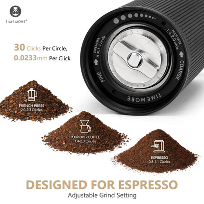 Timemore Chestnut C3S Pro / C3esp Pro Manual Kaffeemühle mit faltbarer Kurbel S2C Burr Innerhalb tragbarer Hand -Espresso -Mühle