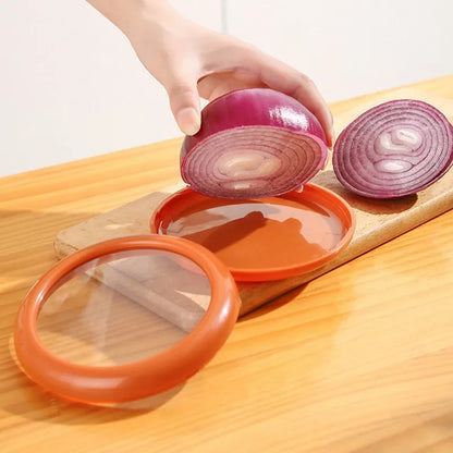 Caja de ahorro de alimentos reutilizable a medio corte de frutas frescas retráctiles retráctiles contenedor de almacenamiento de fruta