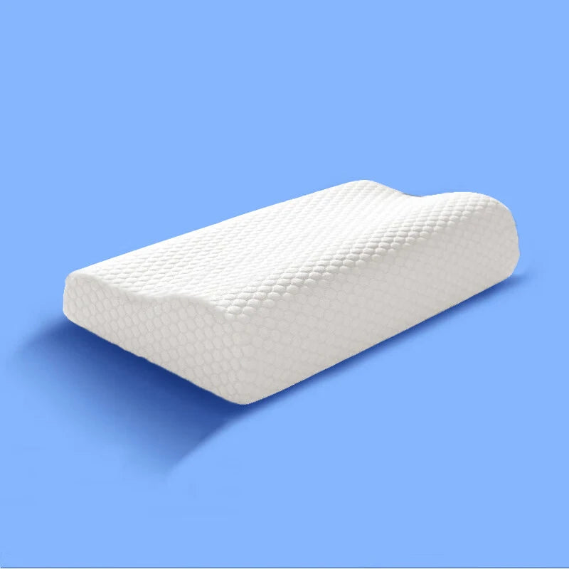 1pc Memory Foam Pillow, Knitted Fabric Polyurethane Slow Rebound Temperature Sensing Water Cube Pillow Core For Anti-snoring Nec