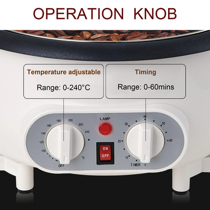 Elektresch Kaffi Bean Roaster Kaffi Baked Peanut Bounen Baken Popcorn maachen Trockner Händler Maschinn Drying Sonifer