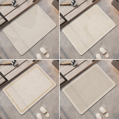 Luxury Bathroom Foot Mats Anti Slip Shower Bath Mat Super Absorbent Quick Dry Floor Mat Toilet Rug Doormat Carpet Washable
