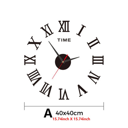 Simple Modern Design Digital DIY Clock Silent Wall Clock Room Living Wall Decoration Home Decor Punch-Free Wall Sticker Clock