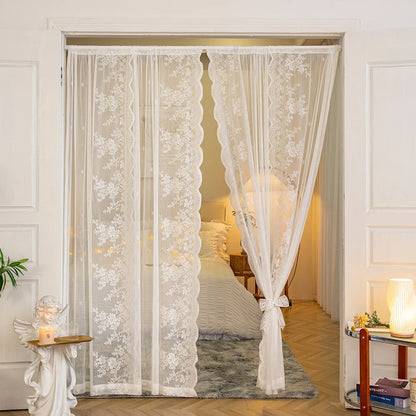 Yanyangtian en dentelle romantique piste transparente rideau de luxe en tulle