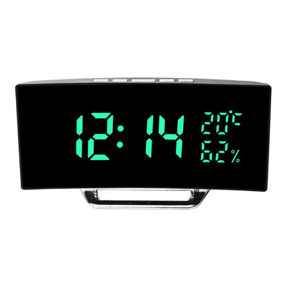 Specchio Digital Digital Amerge Temperature Data 2 Livelli di regolazione della luminosità Snooze Table Clock 12/24H Night Modalità Orologio LED
