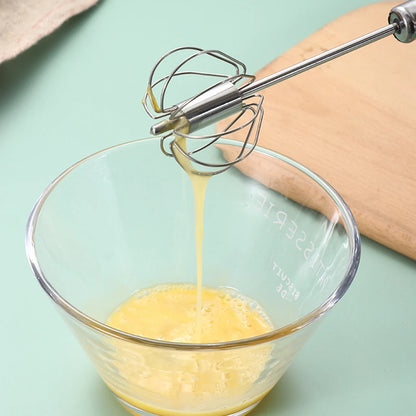 Miscelatore semi-automatico Whisk uova battitore in acciaio inossidabile mixer a mano che gira utensili da cucina miscelatore cucina strumenti di uova