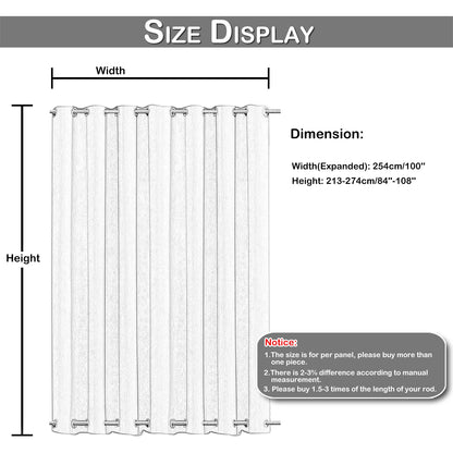 Extra Large Blackout Windproof Outdoor Curtains Eyelets Top and Bottom Grommets Patio Waterproof Garden Thermal Curtains Drapes